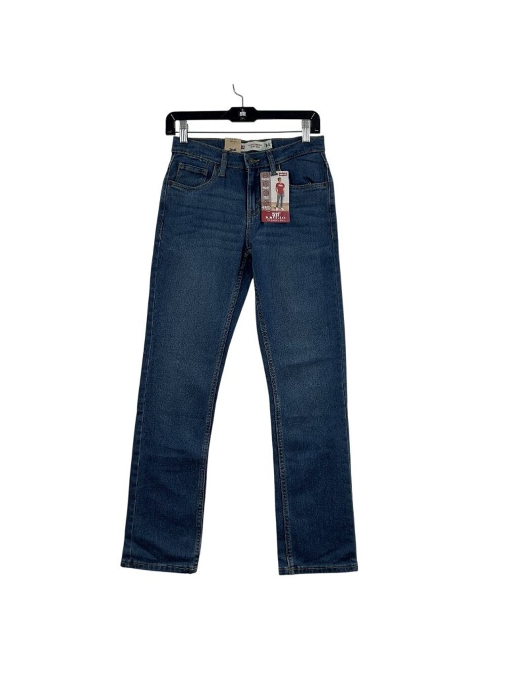 Levis 511 Slim Fit From Hip To Ankle Jeans Youth Boys 14R 27x29 Adjustable Waist